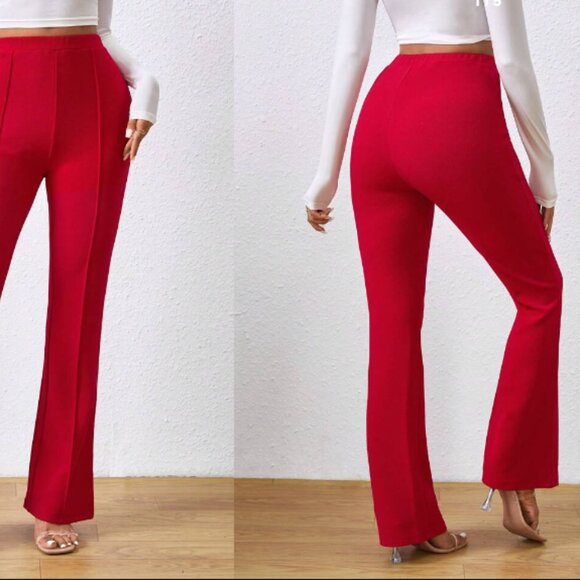 SHEIN Essnce Solid Color Casual Fashion Flared Pants Size M - Picture 9 of 9
